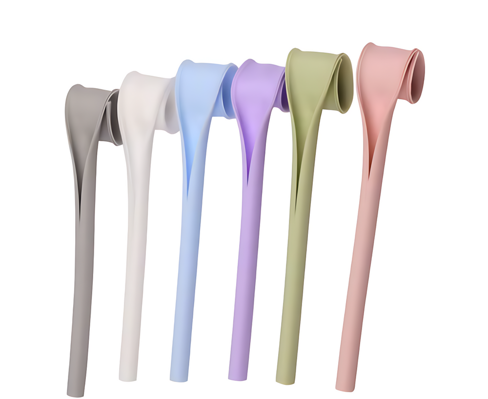 Snap-Open Reusable Silicone Straws 6-Pack