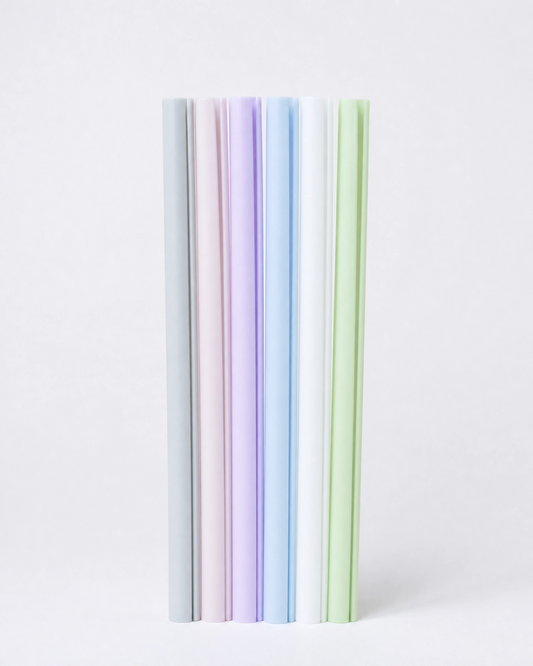 Snap-Open Reusable Silicone Straws 6-Pack